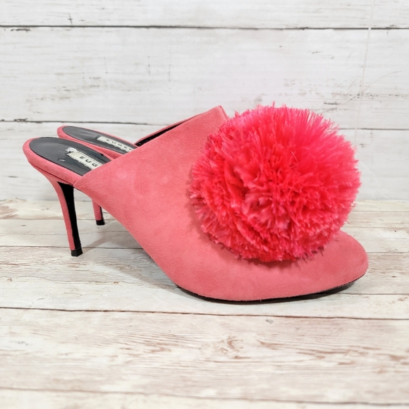 Eugenia Kim feather pom mule heels - Picture 11 of 11